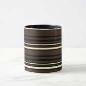 Tasse rayée marron foncé – Moderne, chic et intemp (Centre)