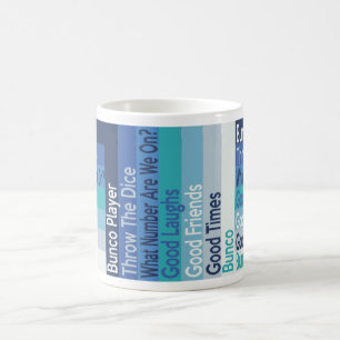 Tasse rayée moderne de joueur de Bunco