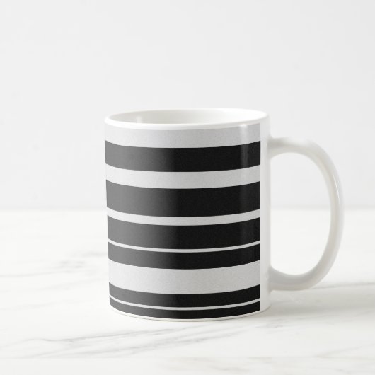 Tasse rayée noire et blanche (Droite)