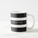 Tasse rayée noire et blanche faite sur commande<br><div class="desc">.</div>