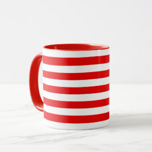 Tasse rayée rouge de Noël