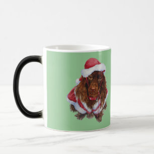 Tasse réaliste de Noël d'art de chiot mignon