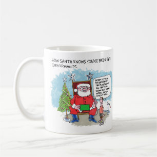 Tasse recto-verso pour dire à Santa