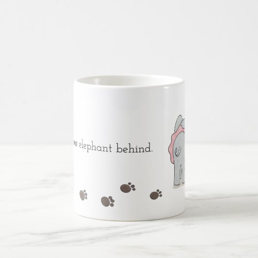 Tasse réfléchie de citation d'éléphant (Centre)