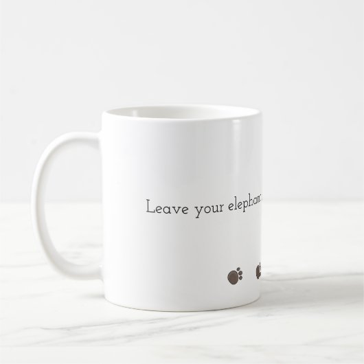 Tasse réfléchie de citation d'éléphant (Gauche)