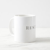 Tasse Réinitialiser – Conception de typographie mi (Devant gauche)