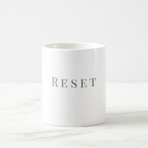 Tasse Réinitialiser – Conception de typographie mi