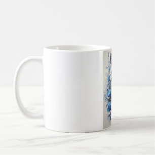 Tasse Ren Floral Bleu - Tasse Café Ren Aquarelle -