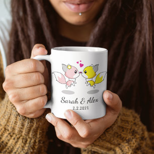 Tasse Renards, Tasse à café personnalisée pour cou