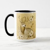 Tasse Renne Floral Doré (Gauche)