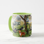 Tasse répétée de sonnerie de conception de "FERME" (Devant gauche)