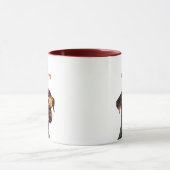 Tasse Restez Pawsitive – Chien Cool avec des Lunet (Centre)