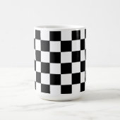 Tasse Rétro à Damier Noir et Blanc (Centre)