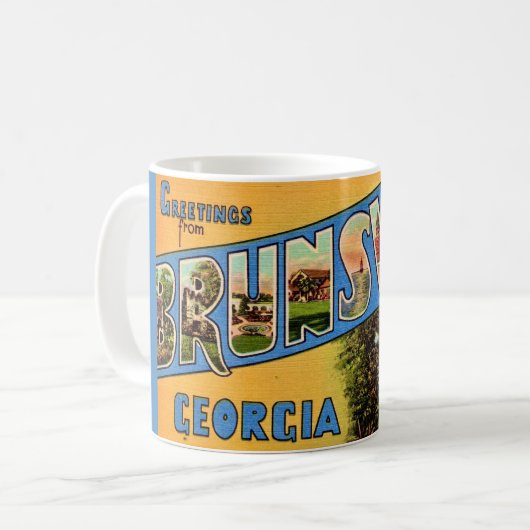 Tasse Rétro Brunswick Géorgie (Devant gauche)