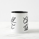 Tasse Rétro « Chill Out » - Lettres Manuscrites (Centre)