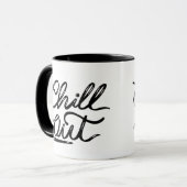 Tasse Rétro « Chill Out » - Lettres Manuscrites (Devant gauche)