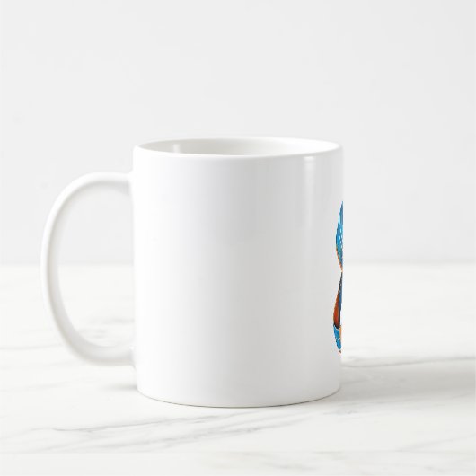 Tasse Rétro Classique Étoile Éclatée Möbius Cinéti (Gauche)