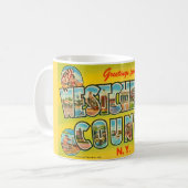 Tasse Rétro Comté de West Chester NY (Devant gauche)