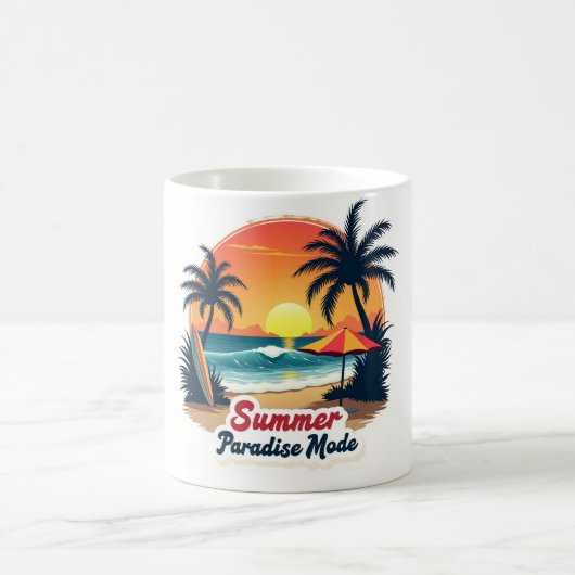 Tasse Rétro de Plage Mode Été Paradis (Centre)