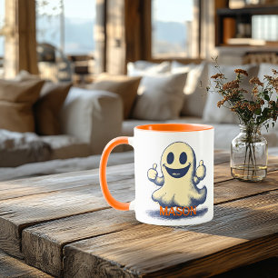 Tasse Rétro Fantôme Halloween – Vibes Surnaturelle