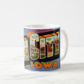 Tasse Retro Iowa City (Devant droit)
