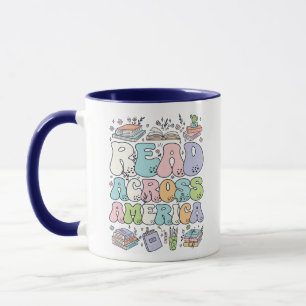 Tasse Rétro Lecture à travers l'Amérique Amateur d