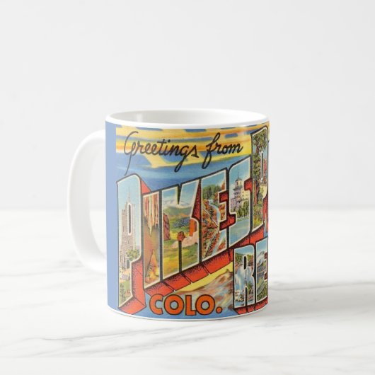 Tasse Retro Pikes Peak Colorado (Devant gauche)