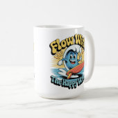 Tasse Rétro Surf Flow With The Happy Waves (Devant droit)