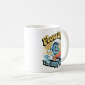 Tasse Rétro Surf Flow With The Happy Waves (Devant droit)