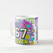 Tasse rétro Y2K 67 Six Seven esthétique (Devant gauche)