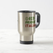 Tasse réutilisable italienne amicale d'acier (Devant droit)