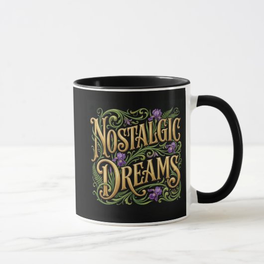 Tasse Rêves Nostalgiques Noirs (Droite)