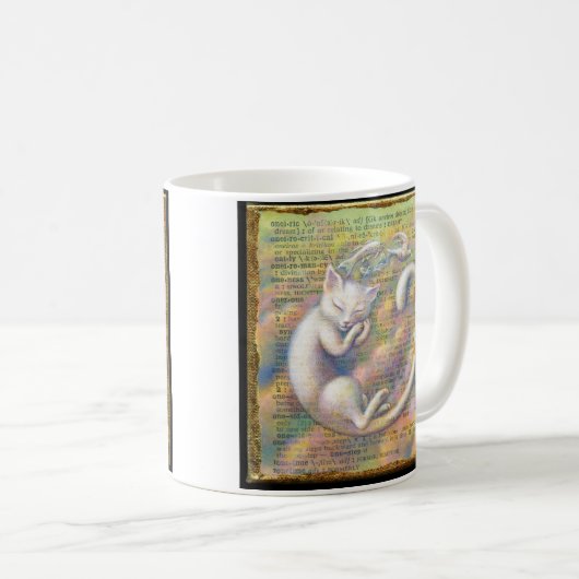 Tasse rêveuse de chat : Onirique (Devant droit)