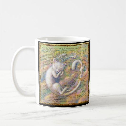 Tasse rêveuse de chat : Onirique (Gauche)