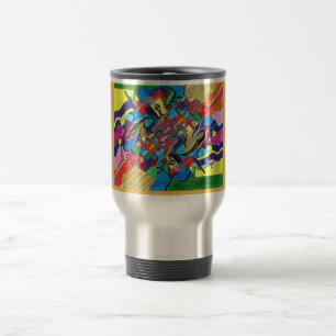 Tasse rêveuse du voyage de l'artiste