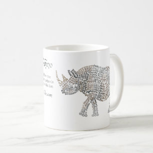 Tasse Rhinocéros Africain World Word