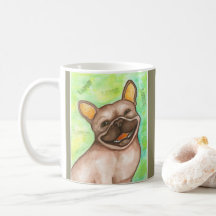 Tasse riante de bouledogue français