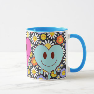 Tasse Rire Rétro Design Drôle de Visage Souriant