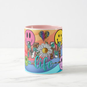 Tasse Rire Rétro Design Drôle de Visage Souriant