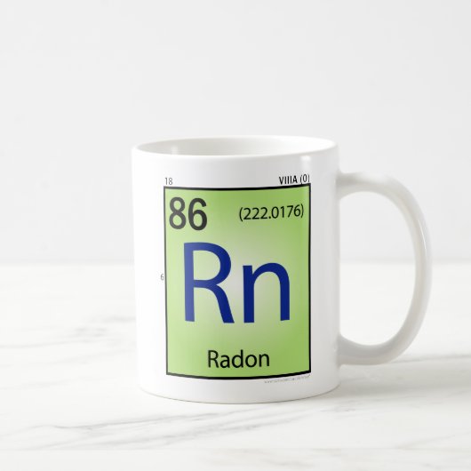 Tasse (Rn) d'élément de radon (Droite)