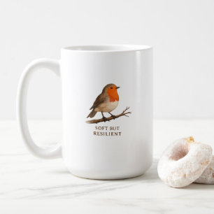 Tasse Robin Coffee - Cadeau d'oiseau résilient dou
