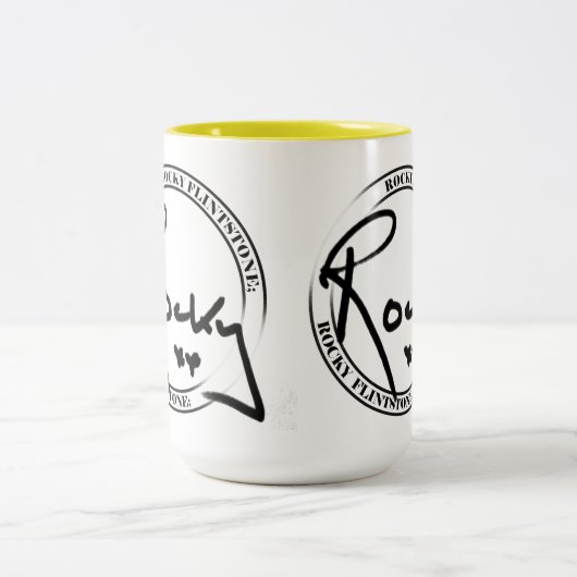 Tasse rocheuse de Flintstone de deux tons (Centre)