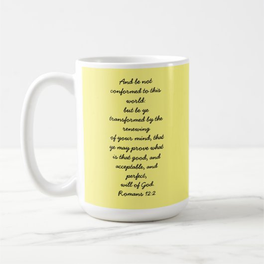 Tasse Romains 12:2 (Gauche)