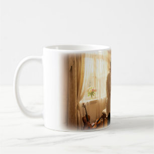 Tasse Romance au Piano Ensoleillé et Amour Silenci