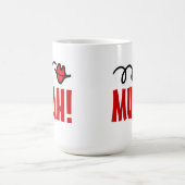 Tasse romantique de baiser avec les lèvres rouges (Centre)