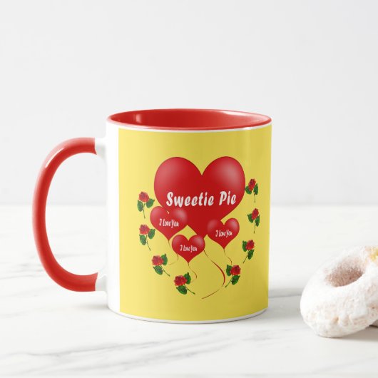 Tasse romantique de tarte de bonbon (Avec donut)