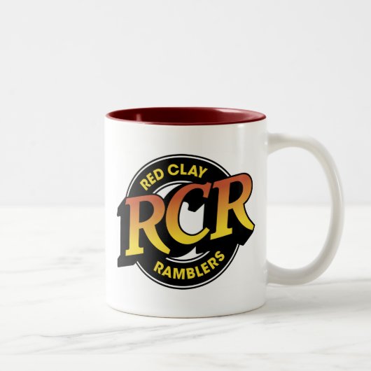 Tasse ronde de logo de rcr (Droit)