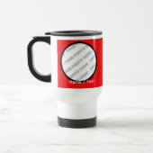 Tasse ronde de voyage de photo et de textes - (Gauche)