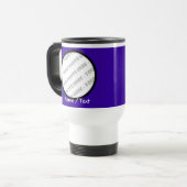 Tasse ronde de voyage de photo et de textes - (Devant gauche)