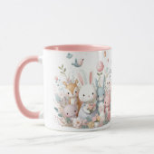 Tasse Rose Animaux de la Forêt pour Future Maman (Gauche)
